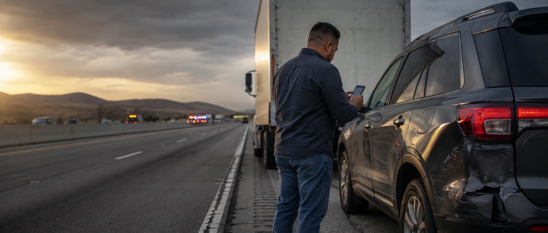 Choque de Auto contra Camión
